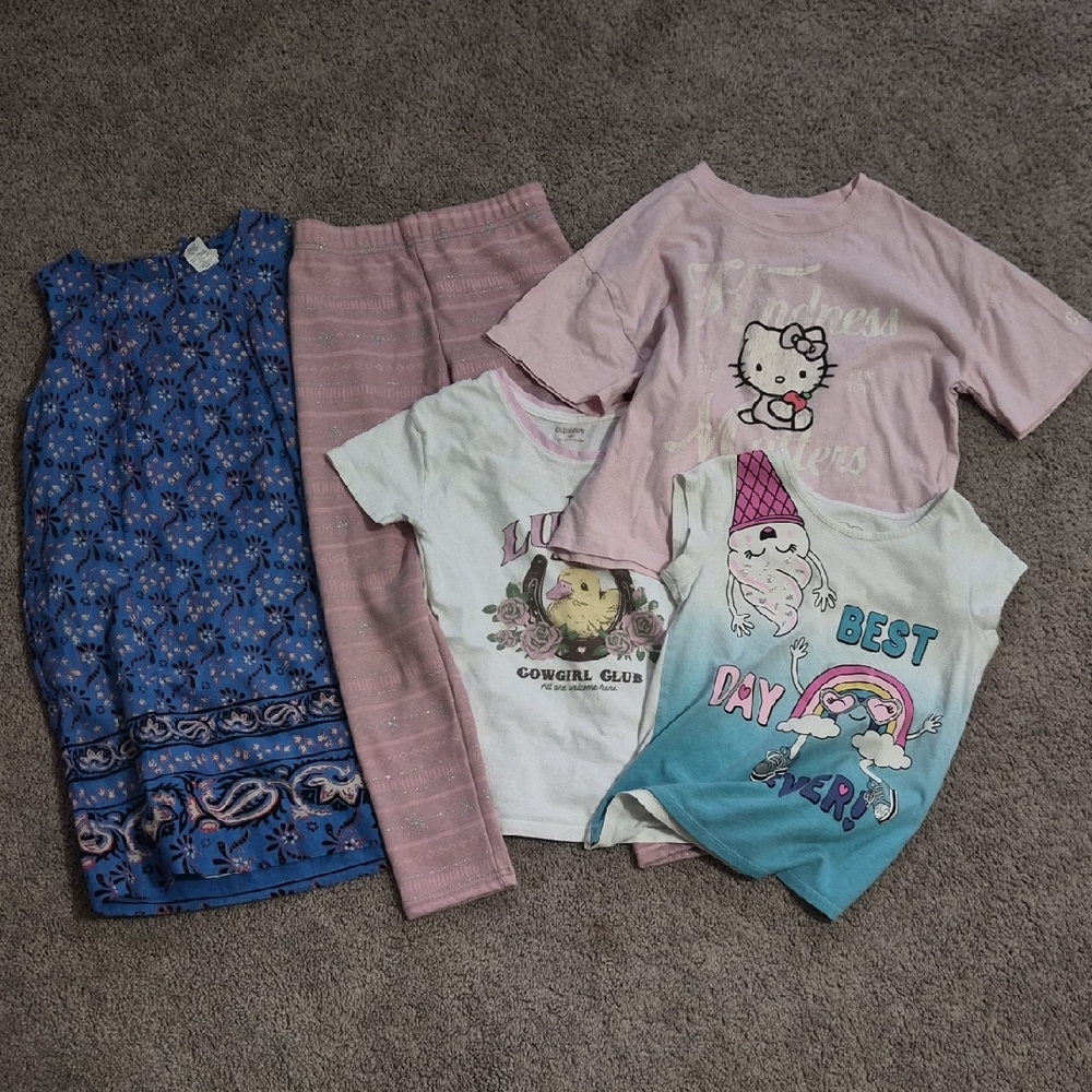 GAP Kids Pajama Set - Pink, Blue, and White